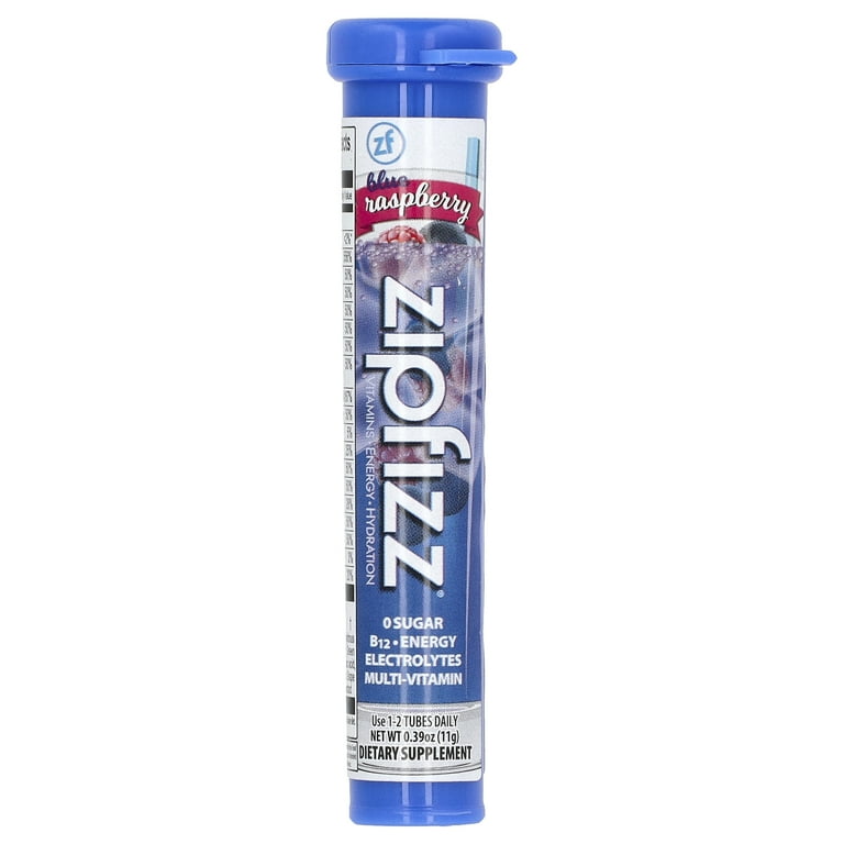 Zipfizz Energy Drink Mix, Blueberry Raspberry, 20 Count, Vitamins