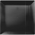 thumbnail image 1 of Premium Heavy Duty Plastic Plates - Linear Squared (40 Pack) - Wedding China Like (9 Inch., Black) - Crown, 1 of 5