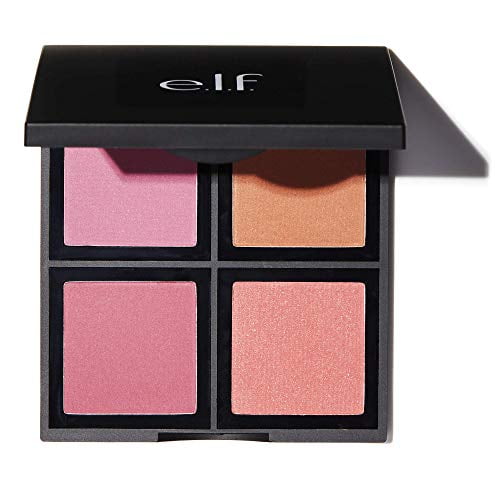 e.l.f. Cosmetics Blush Palette, Four Blush for Beautiful, Pigment, Light -
