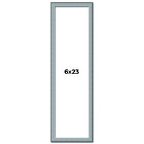 6x23 Frame Blue Scuffed Farm Board Solid Wood Picture Frame Width 0.75 Inches | Interior Depth 0.5