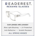 thumbnail image 5 of Readerest Blue Light Blocking Reading Glasses Clear 250 Magnification, Acrylic, 5 of 7