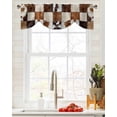 thumbnail image 5 of Tie Up Valance Curtain for Kitchen,Rustic Cow Animal Fur Rod Pocket Short Curtains Adjustable Tie-Up Shade Valances,Farmhouse Leather Brown White Window Treatment for Bathroom Living Room Bedroom, 5 of 8