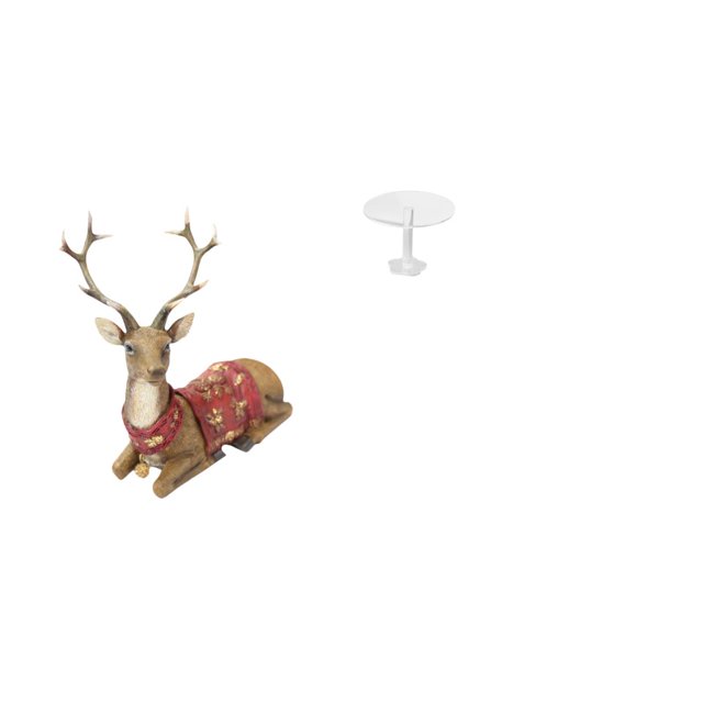 Adorno De Mesa De Reno Y Alce, Figura De Ciervo Para Sala De Estar, Oficina, Dormitorio, Casa De Muñecas En Miniatura, Decoración De Mesa Redonda.