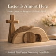 thumbnail image 3 of Wooden Empty Tomb Easter Resurrection Scene for Tabletop, Brown Christian Home Decor, 3 of 6