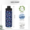 thumbnail image 3 of Uemuo Skull flower funny 18OZ Insulated Kettle, Sports Water Bottle, Stainless Steel Kettle, Vacuum Insulated Flask, Flip Lid Travel Mug, 3 of 7