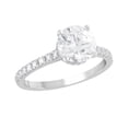 thumbnail image 2 of Unique Moments Women's 2.50 ctw Round Cut Lab Grown Vintage Diamond Engagement Ring 14KT White Gold, 2 of 6