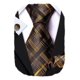 thumbnail image 1 of Set de corbatas Barry.Wang de seda a cuadros, 150 cm, con gemelos, 1 of 7
