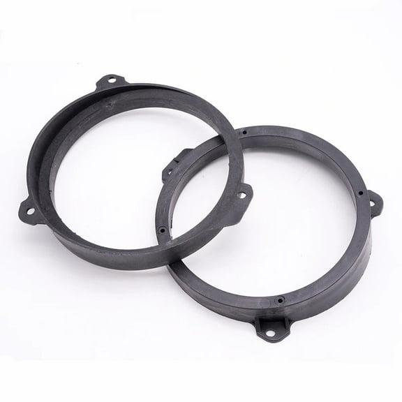 Fyuu 1 Pair Solid 6.5" Black Car Front Door Speaker Spacer For Subaru Forester
