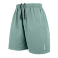 thumbnail image 5 of COMVALUE Men's Athletic Running Shorts Gym Workout 7"/9"/5" Quick Dry Lightweight Sports Basketball Tennis 3 Zipper Pockets Mint Green for Size S, 5 of 5