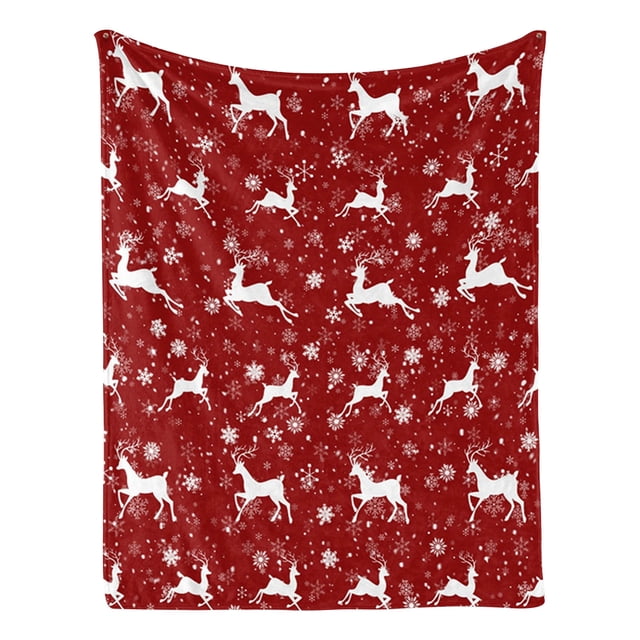 Manta de franela navideña con estampado navideño para la siesta del sofá del dormitorio