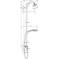 thumbnail image 6 of Hansgrohe Croma Showerpipe 150 1-Jet, 2.0 GPM in Brushed Nickel, 6 of 6