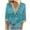 Light Blue, variant on YUGYXL 3/4 Sleeve Tops for Women V Neck Loose Fit Boho Shirts Lace Printed Casual Spring Summer Fashion Gray M