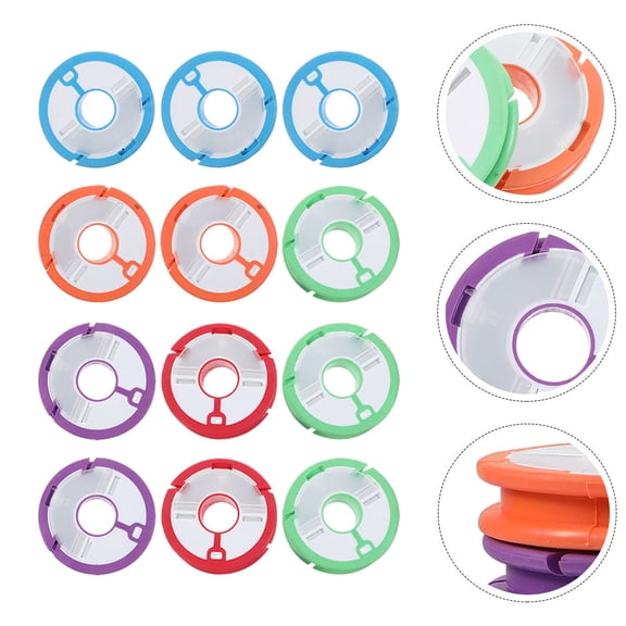 ifundom 12Pcs Fishing Line Spools Assorted Colors and Fishing Tackle Easy to Handle for Freshwater and