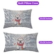 thumbnail image 5 of Playful Bulldog Welcomes Winter Snowy Day with Cardinal Bird Quilt Pillowcase Dog Lover Gifts Idea Throw Pillow Cover Bed Home Decor - 12017, 5 of 5