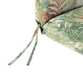 thumbnail image 6 of Jordan Manufacturing 44" x 22" Wesley Almond Green Leaves Rectangular Outdoor Chair Cushion with Ties and Hanger Loop, 6 of 11