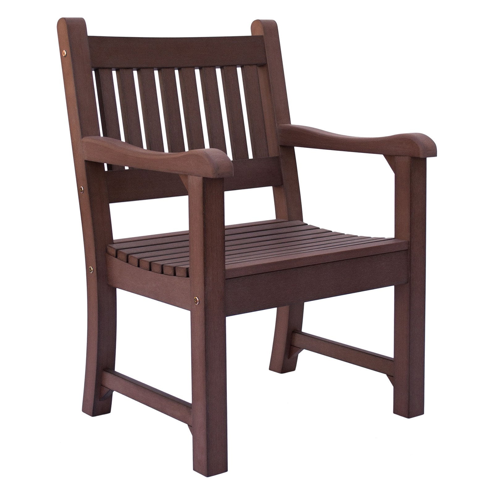 Shine Company Sunrise Outdoor Plastic Dining Chair - Chateau Brown