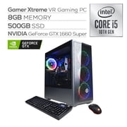 CyberpowerPC Gamer Xtreme VR Gaming PC, Intel i5-10400F 2.9GHz, GeForce GTX 1660 Super 6GB, 8GB DDR4, 500GB NVMe SSD, Wi-Fi Ready & Windows 10 Home (GXiVR8060A10)