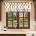 thumbnail image 6 of Blue Pink Orange Green Pumpkins Curtain Valances for Windows, Kitchen Valance Window Treatments Panel 2 Pack, Fall Thanksgiving Rod Pocket Short Curtains for Bathroom Bedroom 42 x 12 Inch, 6 of 8