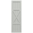 thumbnail image 5 of Ekena Millwork 18"W x 53"H True Fit PVC Center X-Board Farmhouse Fixed Mount Shutters, Hailstorm Gray (Per Pair - Hardware Not Included), 5 of 7