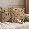 thumbnail image 2 of Brown Cow Skull Outdoor Waterproof Pillow Covers, Southwestern Vintage Cowboy Boots Burlap Decorative Square Throw Pillowcase Sofa Cushion Sham for Patio/Couch/Chair, 26"x26" 2 Pack, 2 of 8