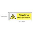 thumbnail image 2 of Self Adhesive Warning Signs 2Pcs Caution Stickers Suitable For Workshops Offering Yellow Color And PVC Construction, 2 of 4