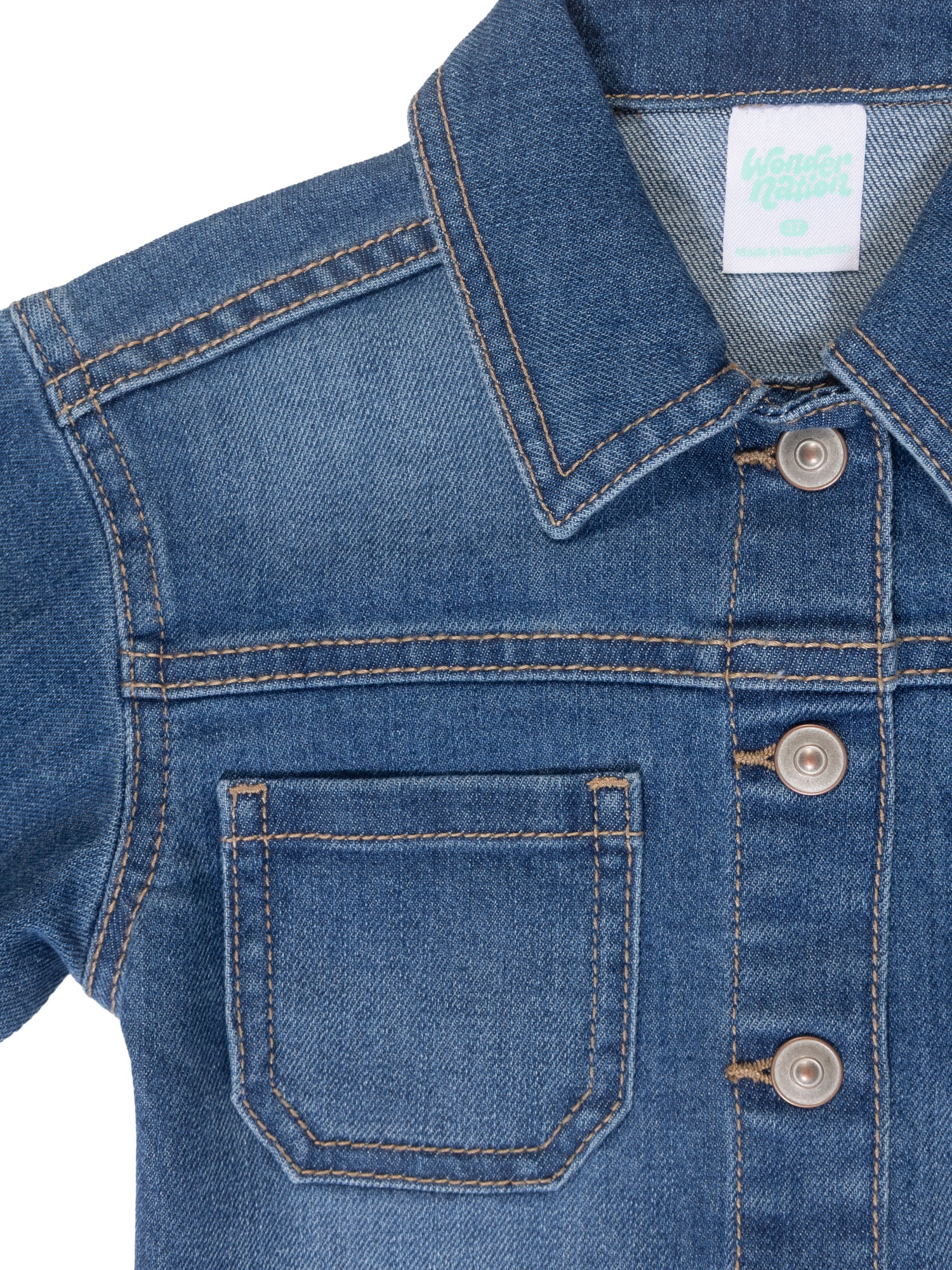 Wonder Nation Toddler Girl Denim Jacket, Sizes 12M-5T