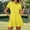 Yellow, variant on Women's Casual Button Down Dress Pure Color Versatile Wear Comfortable Turn Collar Stylish Daily Outfit