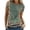 Green, variant on Womens Summer Tops Pleated Round Neck Short Sleeve Shirts Daily Wear Blouse for Women
