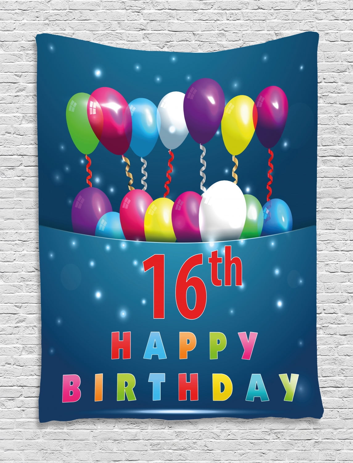 16th Birthday Decorations Tapestry Sweet Sixteen Teenage Party