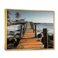 thumbnail image 2 of Designart "Dominican Deserted Simplicity Pier II" Nautical & Beach Floater Framed Wall Art Print, 2 of 7