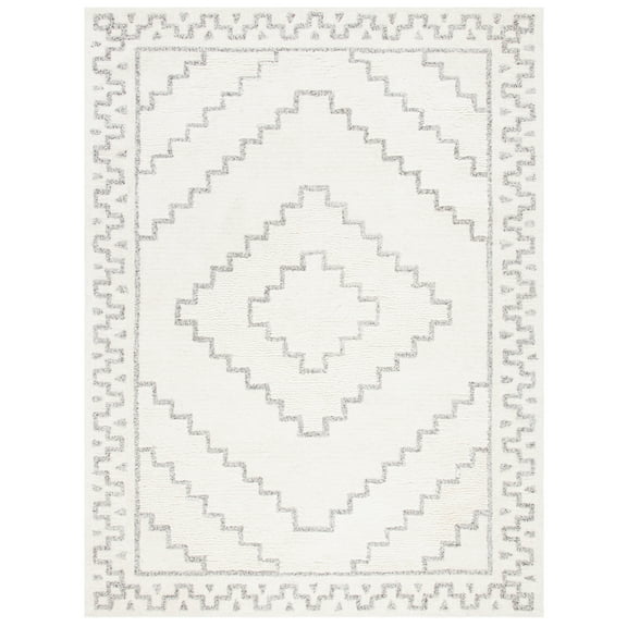 SAFAVIEH Casablanca Lidija Geometric Area Rug, Ivory/Grey, 8' x 10'