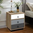 thumbnail image 4 of Gymax Table de Nuit avec Tiroir et Armoire de Rangement Table d'Appoint en Bois Table de Bout, 4 of 9
