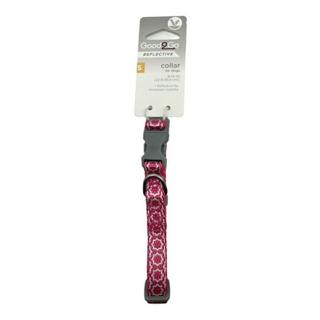 UPC: 0800443253304 | Good2Go Reflective Pink Starbust Dog Collar  Small 9-14