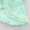 thumbnail image 5 of Wilark Toddler Girls Ballet Dress with Mesh Trim Crew Neck Knitted Cute Long Sleeve Party Dance Dress Green 1 T, 5 of 6