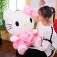thumbnail image 5 of Peluche gigante de gato Hello Kitty de Sanrio de 55 cm, peluche de gato KT de dibujos animados, almohada de gato de anime suave, regalos de cumpleaños para niñas, 5 of 5