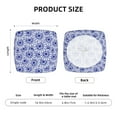 thumbnail image 6 of Lsque Blue And White Flowers Printed Square Couch Cushion Covers, Floral Sofa Cushion Covers Replacement, Stretch Couch Covers for Couch-16.9in, 6 of 9