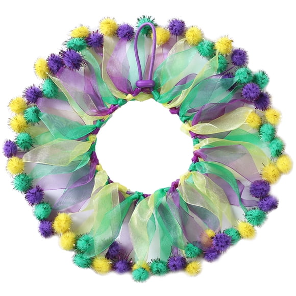 Mardi Gras Chien Collier Réglable Mignon Pom Pom Chat Anniversaire Collier