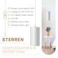 thumbnail image 3 of STERREN LED Grow Light, White Plug in Hanging Lights for Indoor Plants, Full Spectrum Grow Lights with On/Off Switch, Auto Timer Pendant Lights with 21 Ft Height Adjustable Power Cord, 3 of 8
