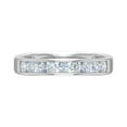 thumbnail image 3 of 1/2 Carat Channel Set Diamond Wedding Band Ring in 14K White Gold (Ring Size 6) (I1-I2 Clarity), 3 of 5