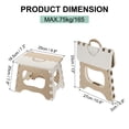 thumbnail image 2 of Uxcell Taburete Plegable de 8" para Adultos Capacidad de 165 lbs Taburete Antideslizante con Mango Taburetes Plegables Caqui, 2 of 7