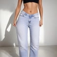 thumbnail image 4 of WILLBEST Jeans Mujer Pantalones Vaqueros Holgados de Tiro Medio Bajo para Mujer, Con Pierna Ancha, Desgastados, Elásticos, Cómodos, Informales, Holgados, Básicos XXXL, 4 of 4