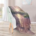 thumbnail image 2 of Manta de paisaje de cisne realista para sofá de 50 x 60 pulgadas, suave y acogedora, personalizada, de franela ligera, cálida y difusa, para cama, sofá y silla, 2 of 7