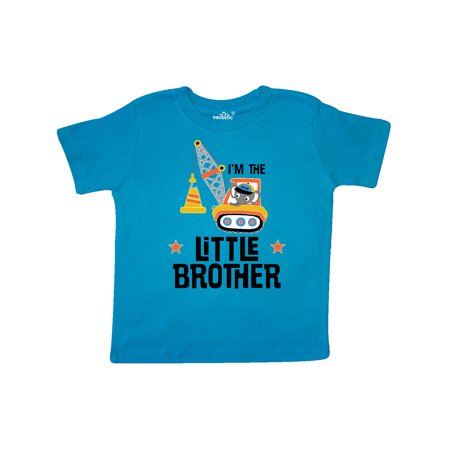 

Inktastic Little Brother Construction Truck Boys Gift Toddler Boy Girl T-Shirt
