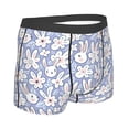 thumbnail image 3 of Daiia Rabbit And Floral Men's Underwear Boxer Briefs, Cotton Stretch Moisture-Wicking Underwear-Small, 3 of 9