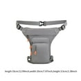 thumbnail image 7 of QccHieUs Mens Waist Bag Crossbody Bag Motorcycle Drop Leg Bag Fanny Pack Adjustable Strap Side Zipper Gray, 7 of 7