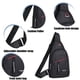 thumbnail image 5 of Bolso bandolera pequeño, bandolera de pecho o hombro, bolso de viaje con una sola correa, para hombres, mujeres y niños, con orificio para auriculares., 5 of 7