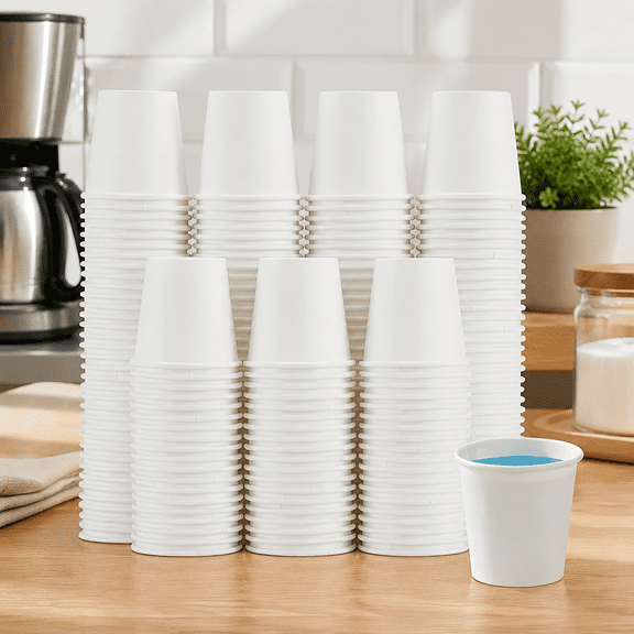 3 oz White Paper Cups Disposable Small Mouthwash Cups