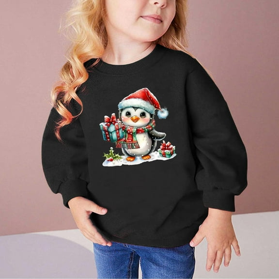 Kids Christmas Sweatshirts Christmas Sweatshirt for Kids Girls Christmas Sweatshirt Kids Boys Winter Christmas Letter Print Long-Sleeved Sweatshirt for Girls and Boys