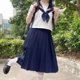 thumbnail image 1 of Traje de marinero jk uniforme falda blanca universidad primavera verano falda traje mujer, 1 of 1