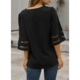thumbnail image 4 of ONLYSHE Women's Tops Batwing Sleeve Summer Blouse T Shirts Lace V-Neck Elegant Tops Casual Flowy Shirts, 4 of 6